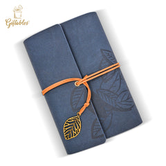 Leather Leaf Pendant Diary Mix Colors