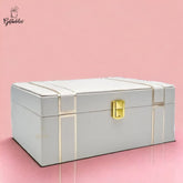 leather box white