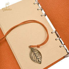 Leather Leaf Pendant Diary Mix Colors