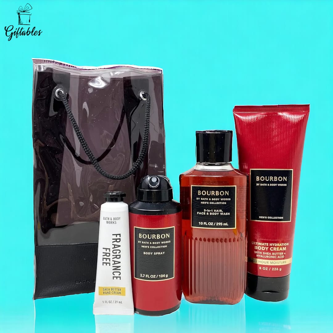 Bath & Body Works Bourbon Men's Collection 4 Pc Set – Giftables