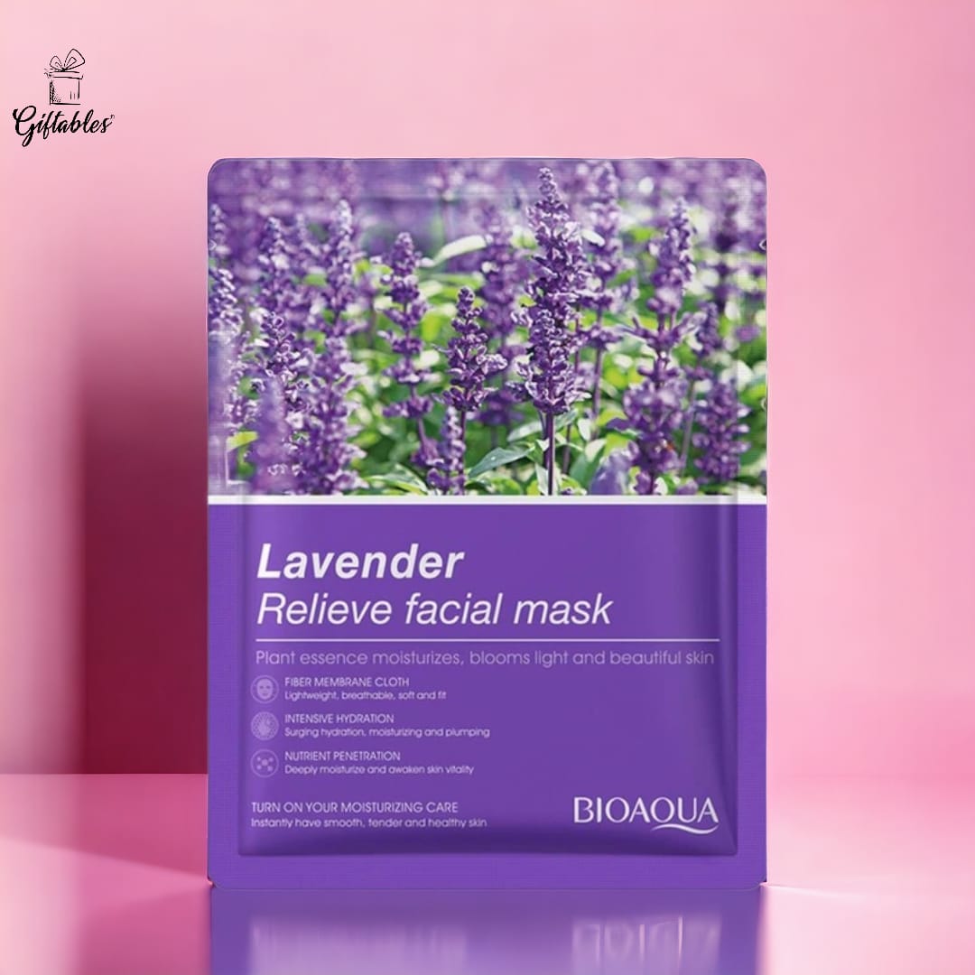 bio aqua lavender facial sheet mask