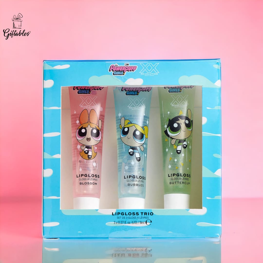 Powerpuff girls lip gloss trio set