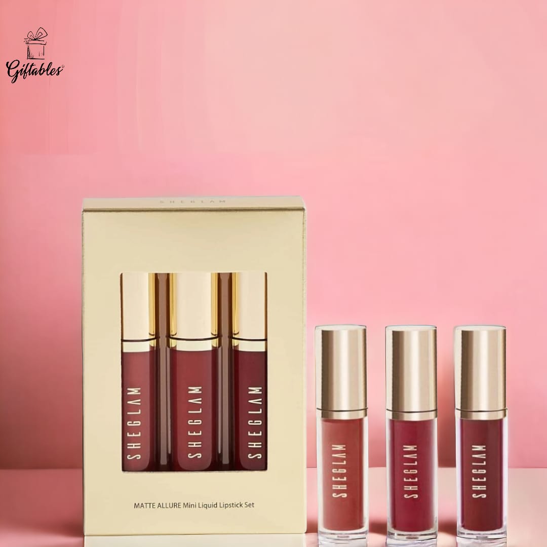 She Glam matte mini liquid lipstick set