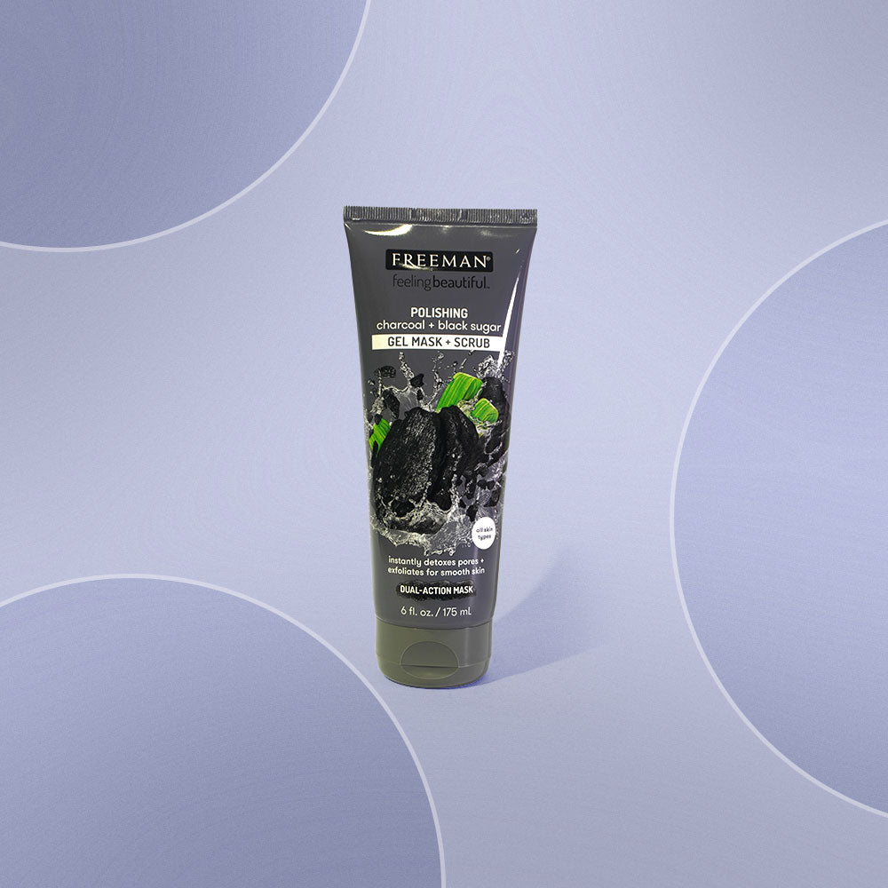 freeman polishing charcoal + black sugar gel mask + scrub