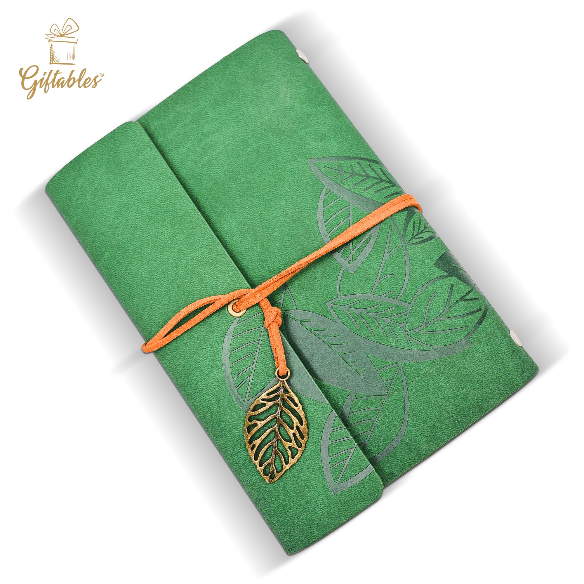 Leather Leaf  Pendant Diary Mix Colors