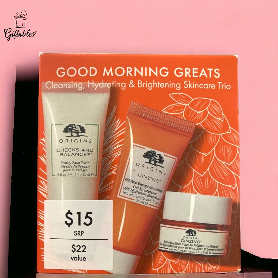 Origins Good morning greats - cleansing, hydrating & brightening skincare trio