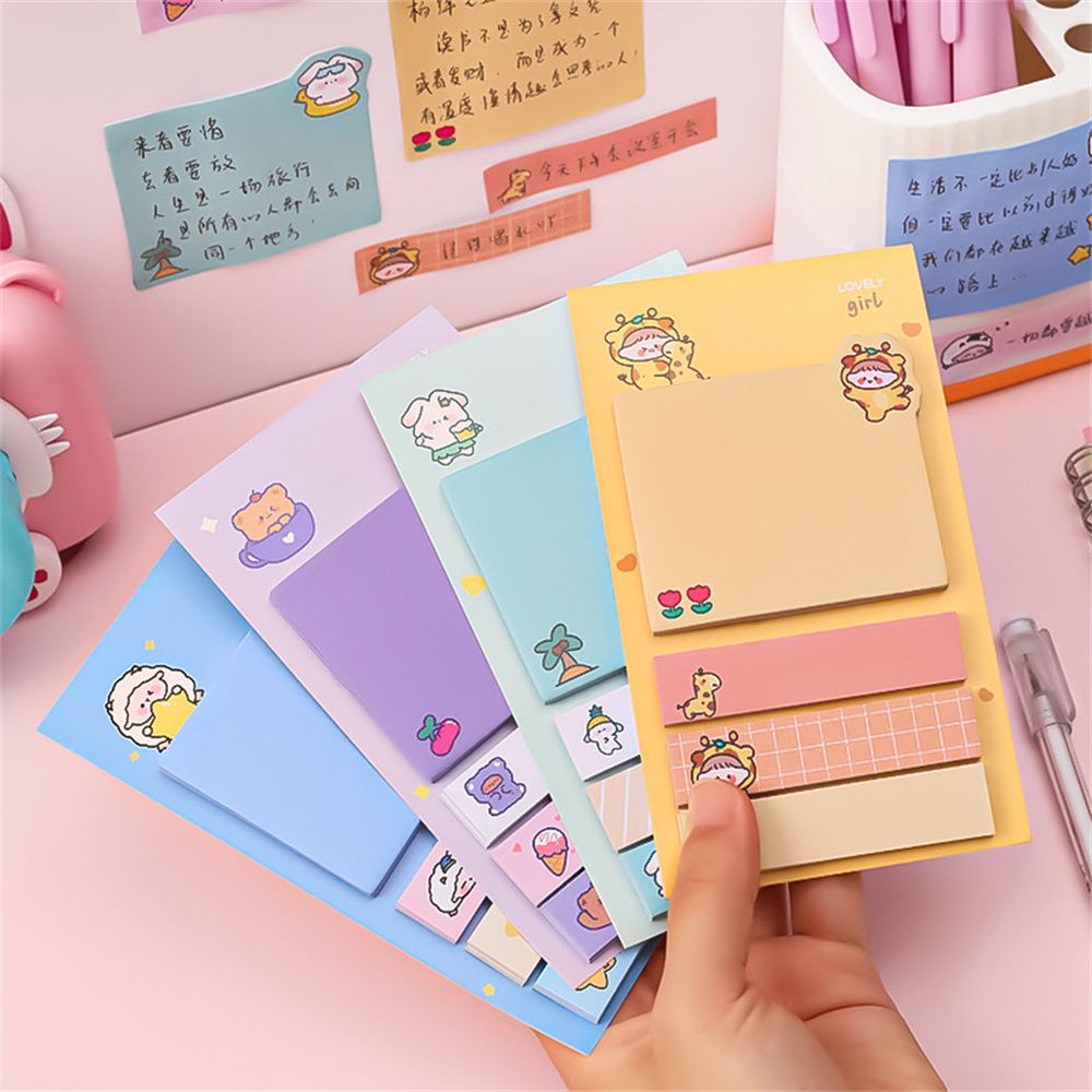 Sticky Notes Cute Cartoon Memo Pads School Planner Stationary