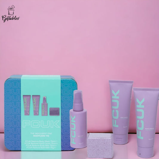 FCUK the indulgent one body care tin set