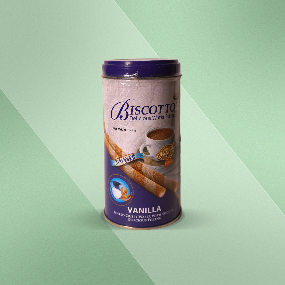 Biscotto Vanilla Wafer Sticks 125g