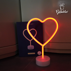 Heart shaped neon light usb rechargeable