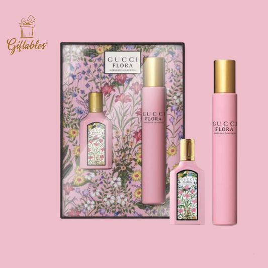 Gift Set Gucci Mini Flora Gorgeous Gardenia EDP 2pcs