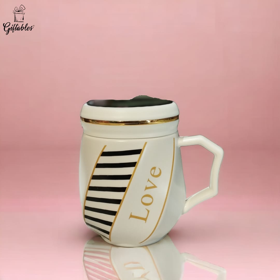 Ceramic Love mug with lid