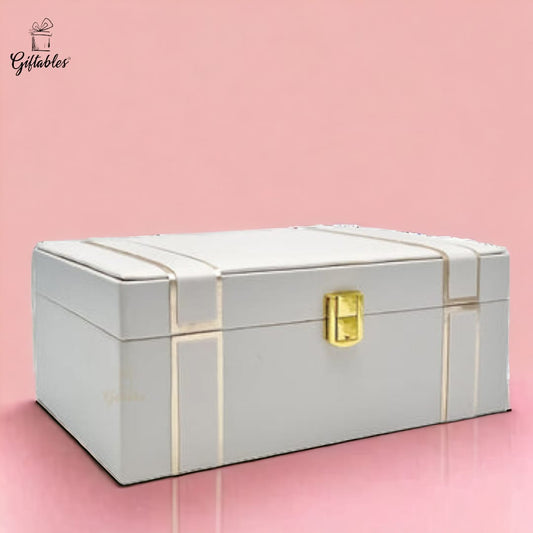 leather box white