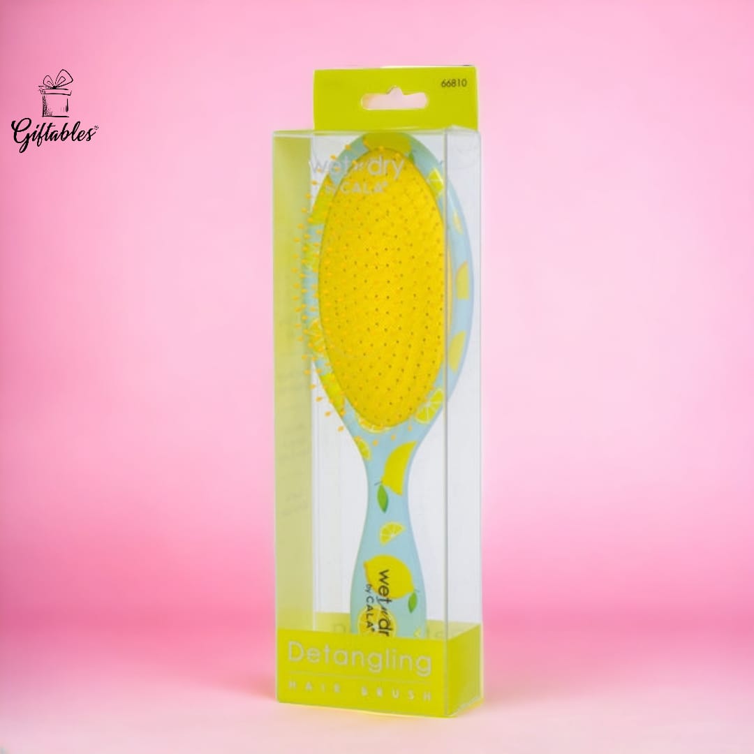 WET-N-DRY DETANGLING HAIR BRUSH (LEMON)