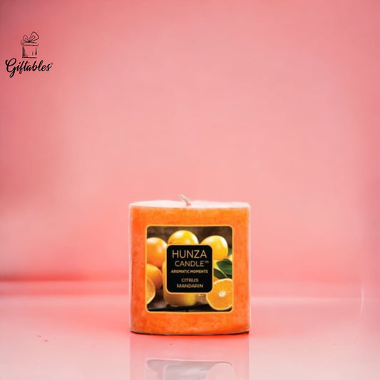 hunza candle citrus mandarin pillar