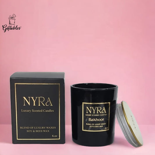 NYRA luxury scented candle bakhoor