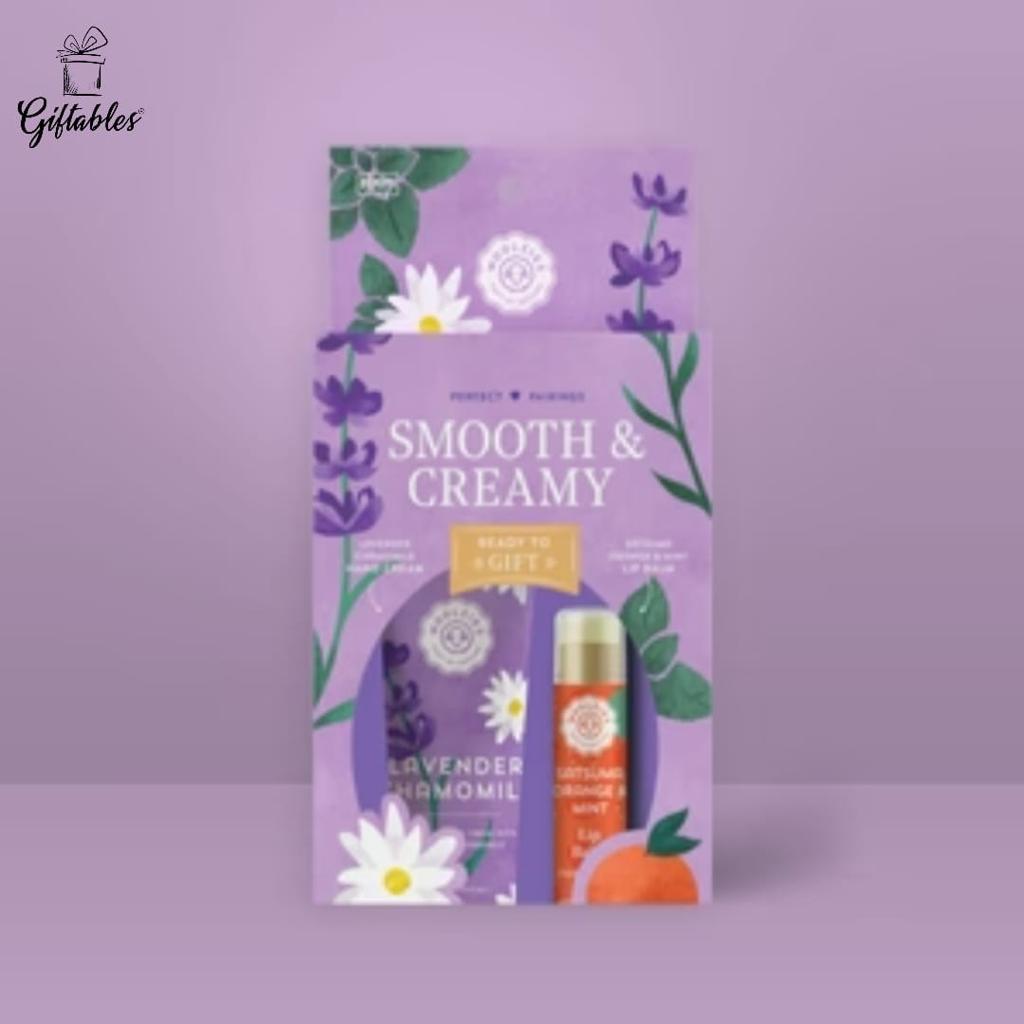 Smooth & Creamy : Hand Cream & Lip Balm Set