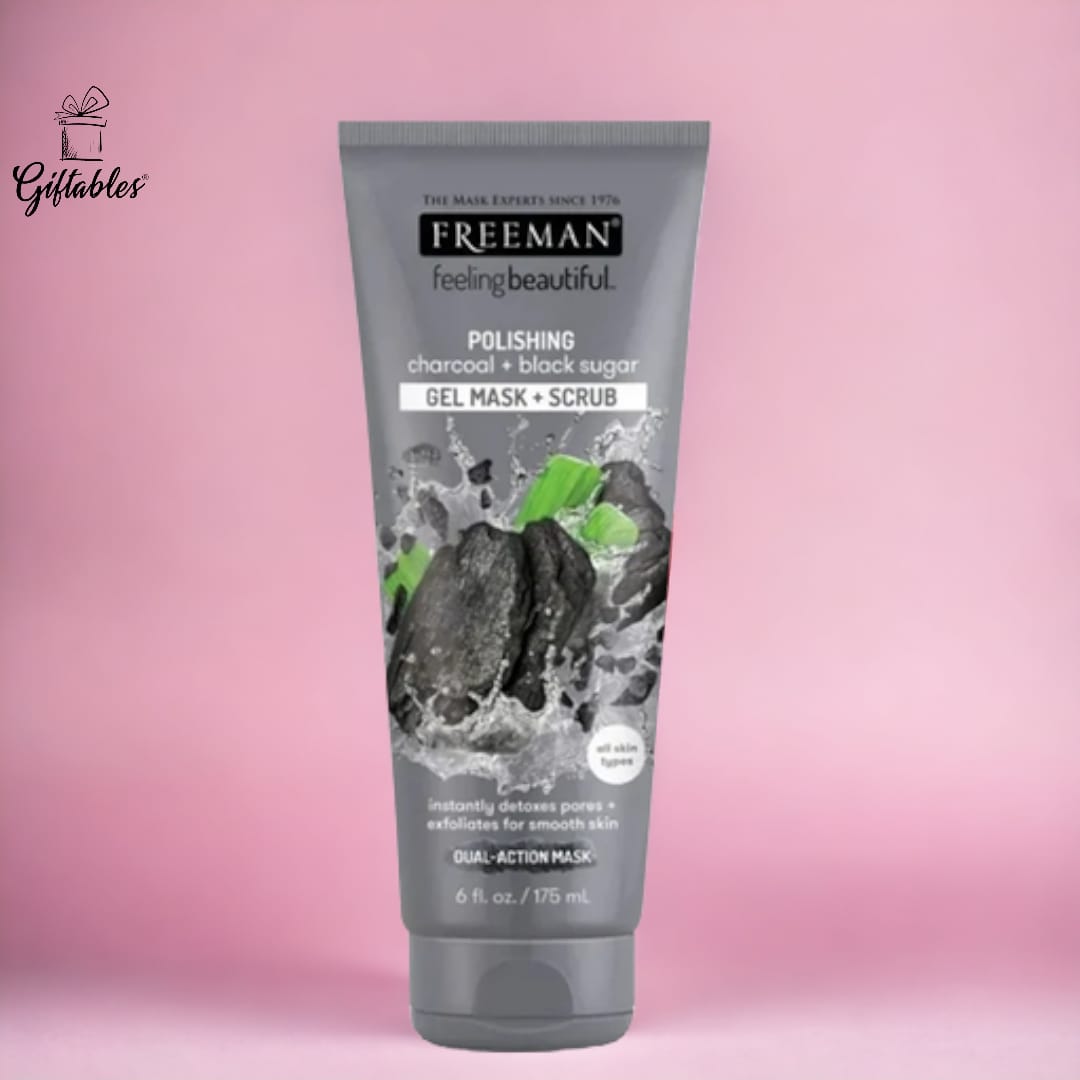 freeman polishing charcoal + black sugar gel mask + scrub