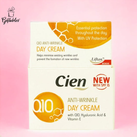 CIEN Anti-Wrinkle Day Cream w 10Q, Hyaluronic Acid & Vitamin E 50ml