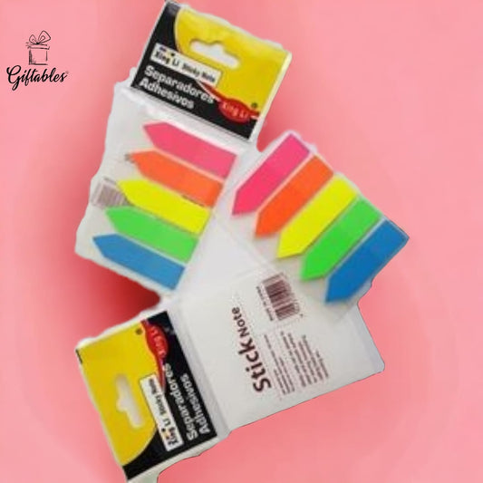 Sticky Arrow Flags, Page Markers Index Tabs, Neon Bright Colors