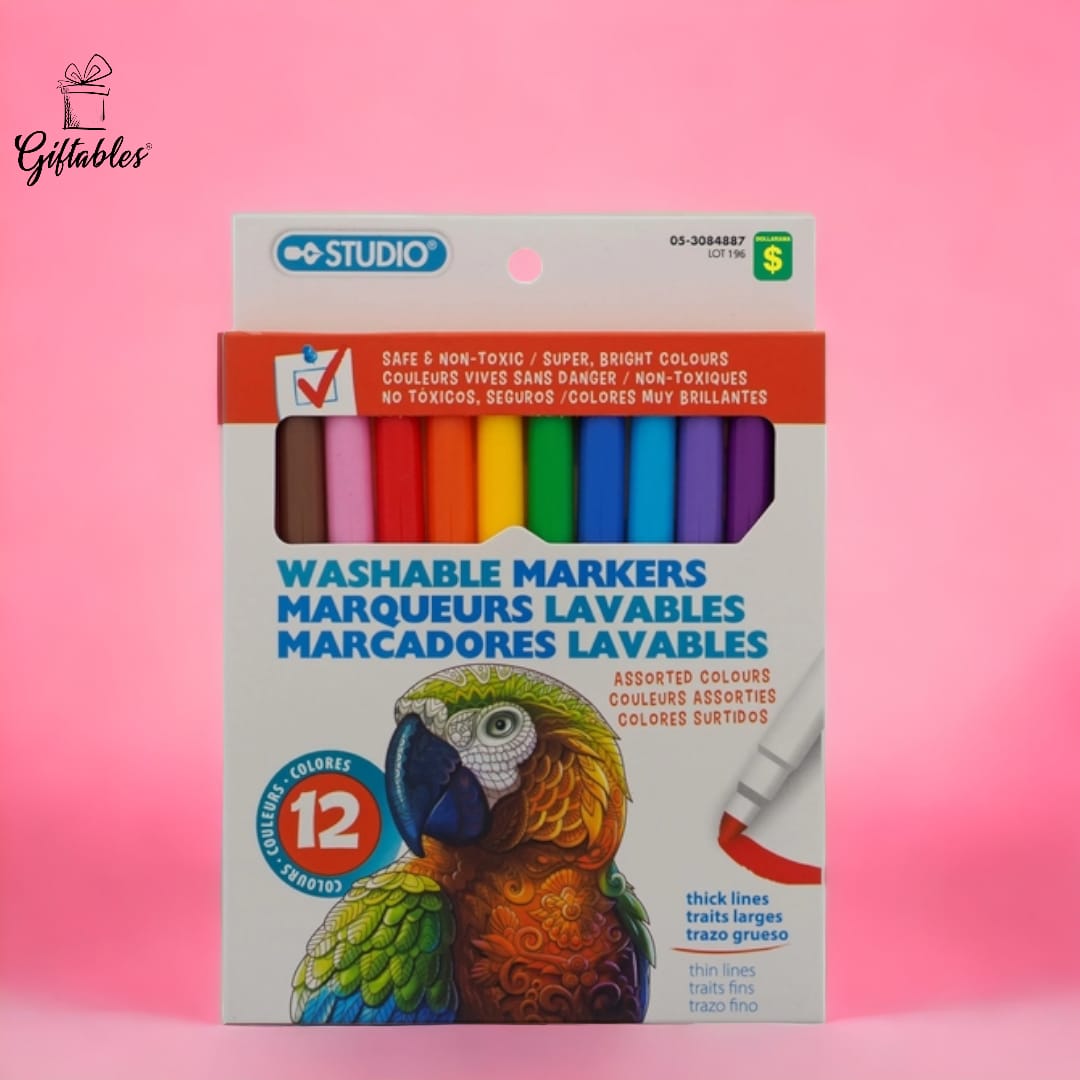 12PC Washable Markers