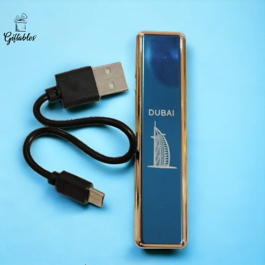 lighter Burj Al Arab Design Metal USB Charging Heater, Blue