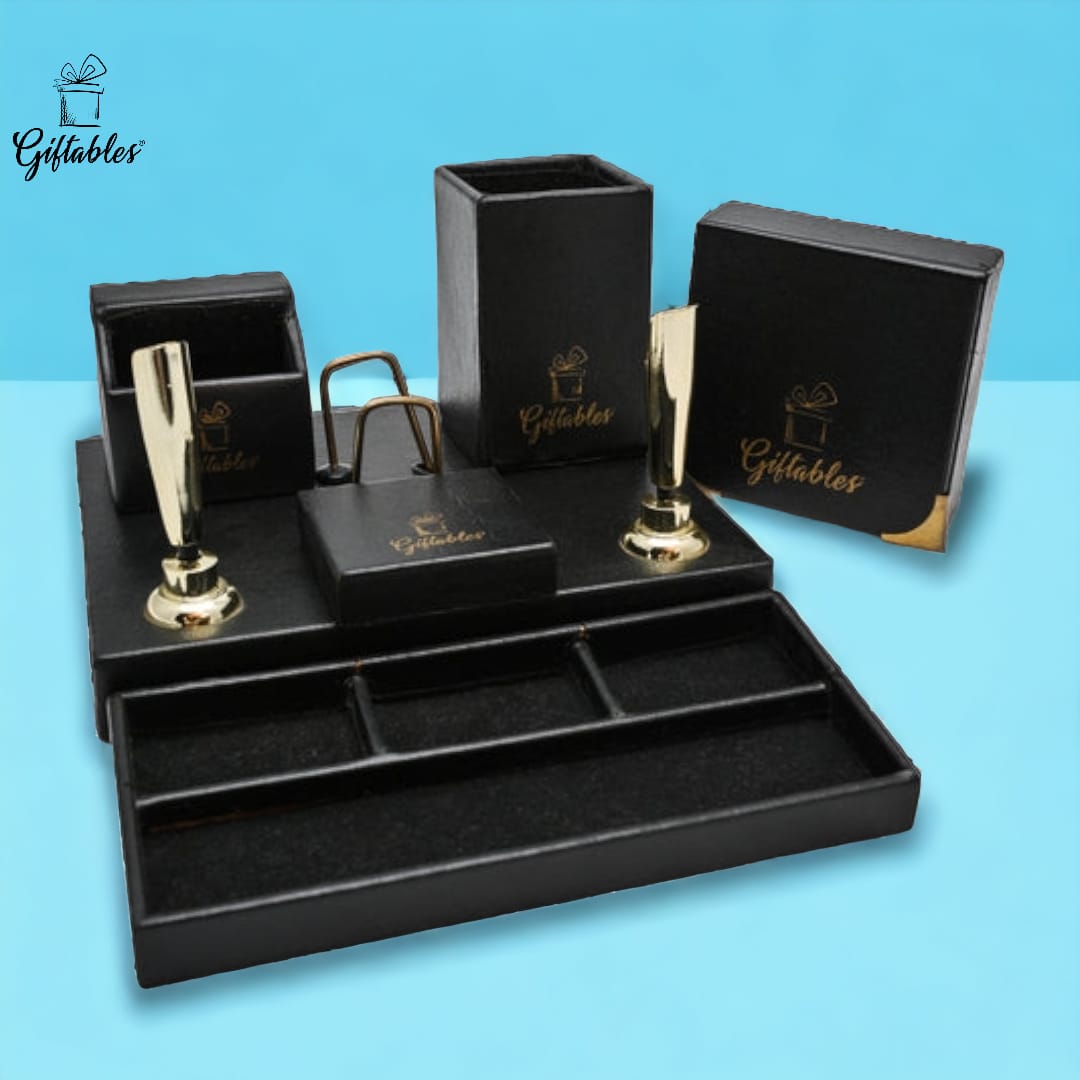 Senator Rexine Leather Desk Organizer 7pcs