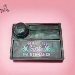 Rolling tray with pot