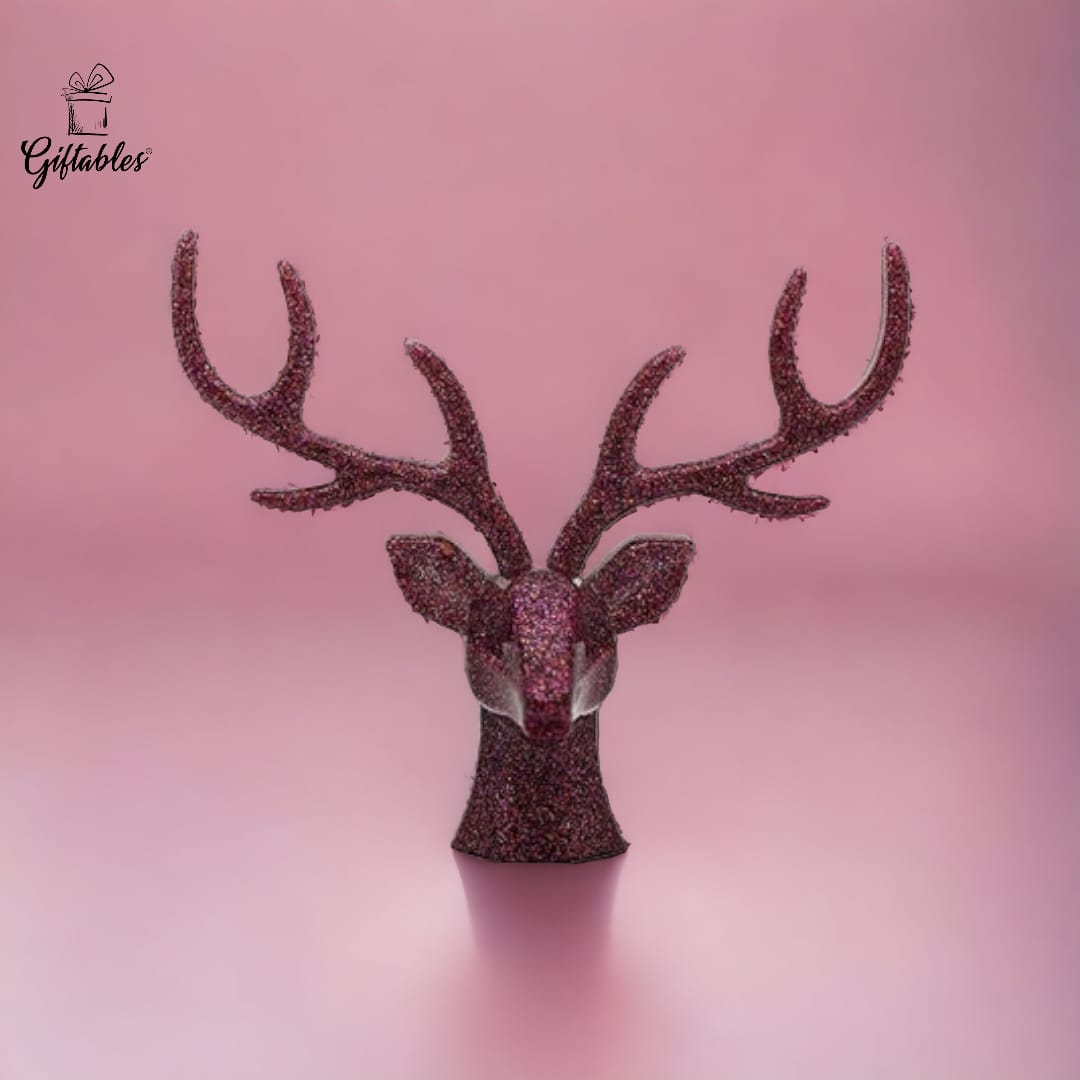 Resin Deer Ring Stand bling pink