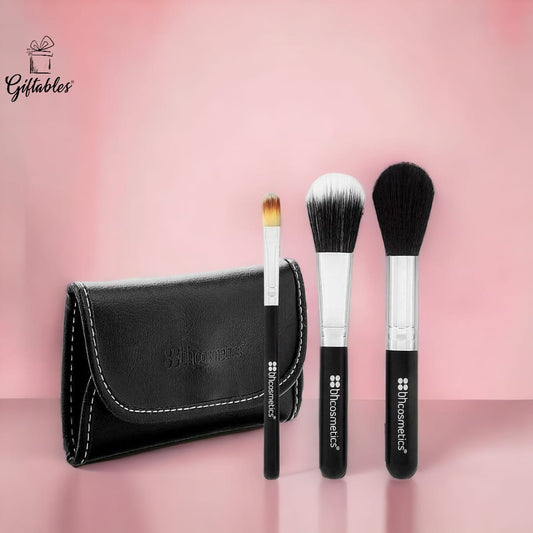 BH Cosmetics 3 pc brush set with pouch