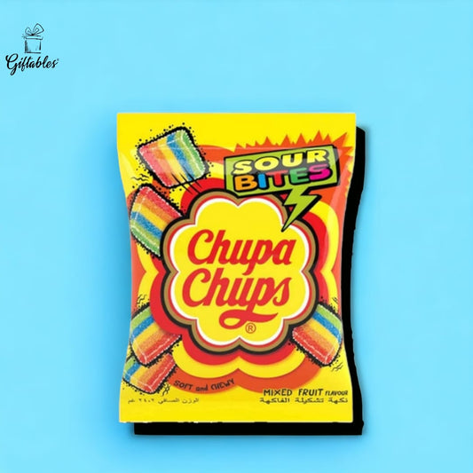 CHUPA CHUPS SOUR BITES MIXED FRUIT POUCH 26.4GM