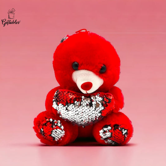 heart bear soft toy small