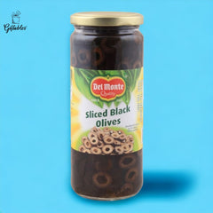 delmonte olive black slice 450 grams