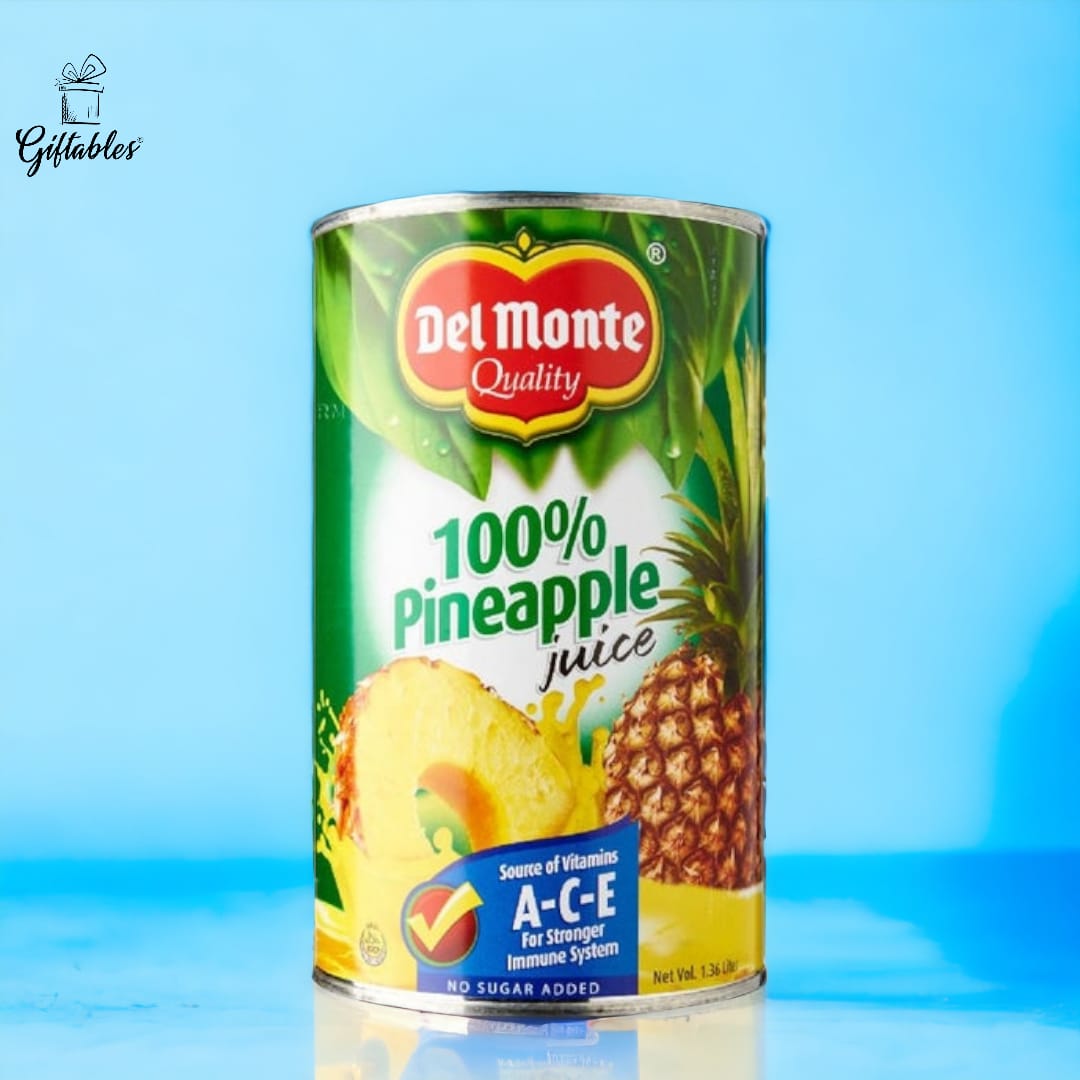 delmonte 100% pineapple juice 1.36 liter tin