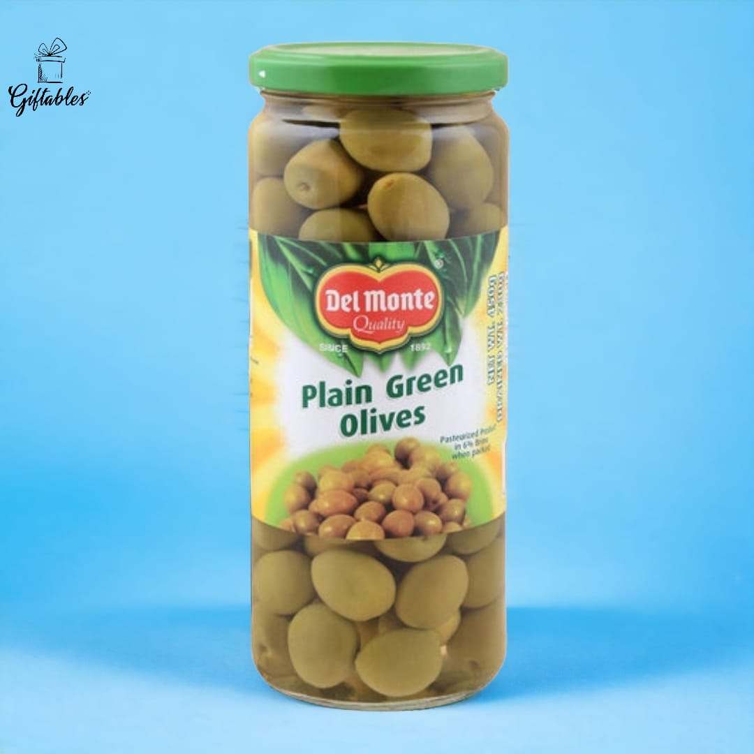 delmontre olive green plain 450 grams