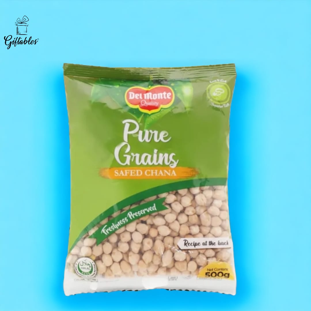 delmonte pure grain white channa 500 grams