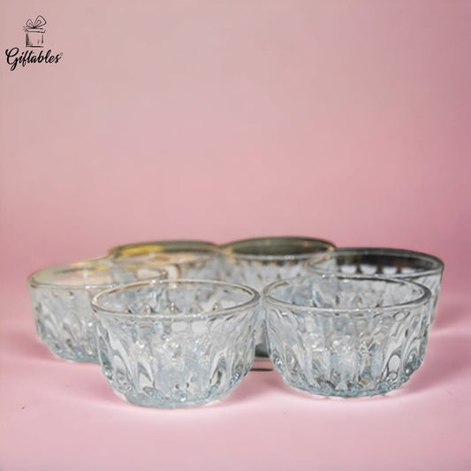 crystal glass bowl set of 6 pcs