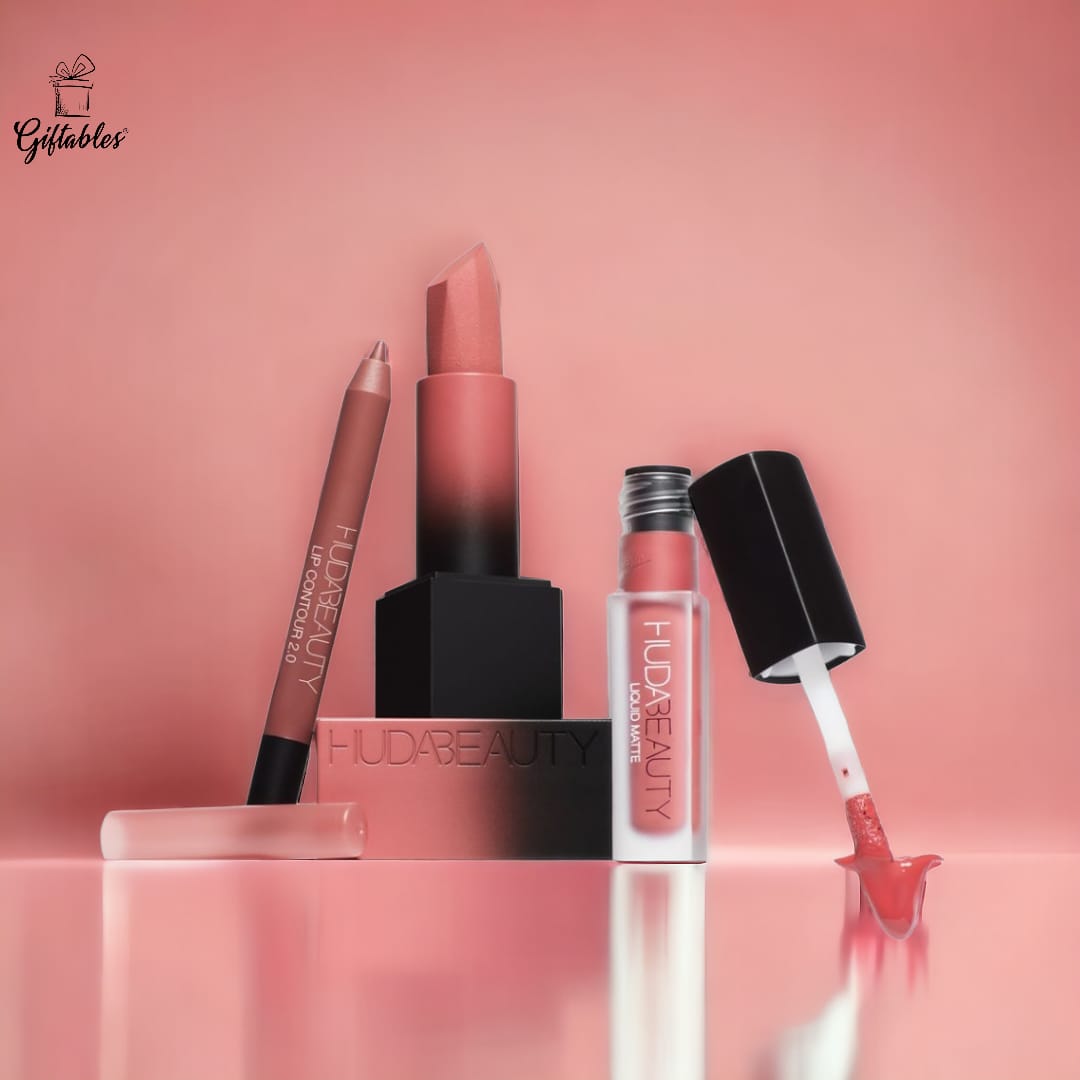 Huda Beauty lip trio set