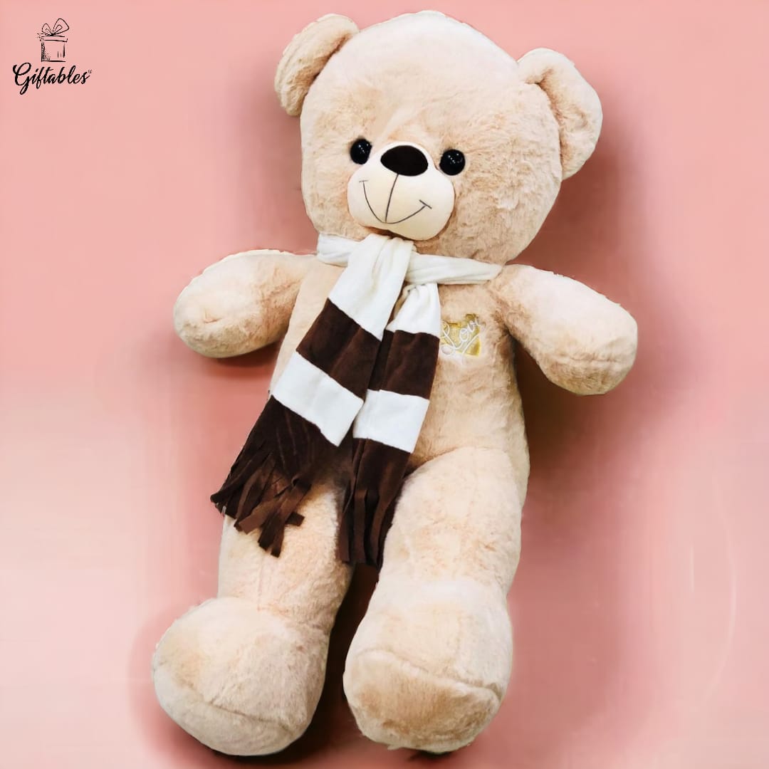 Teddy Bear Cream Color Muffler 2.5