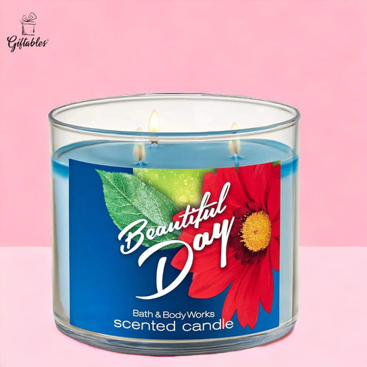 Bath & Body Works Beautiful day Scented Candle 3- wick