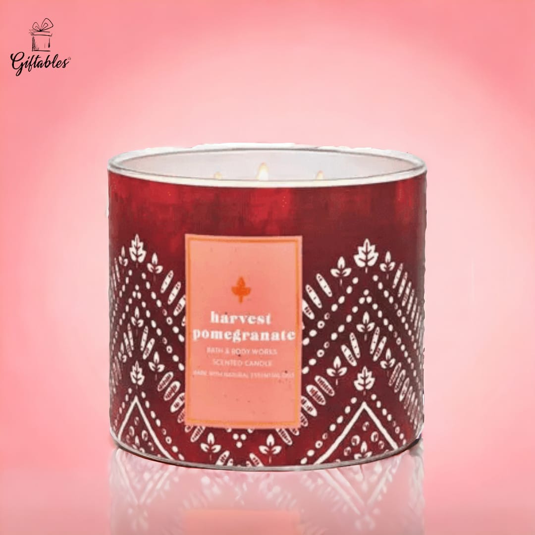 Bath & Body Works Pomegranate Scented Candle 3 wick