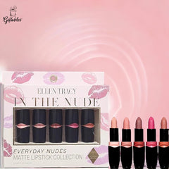 ELLEN TRACY "In the Nude Matte Lipstick Collection 5 Piece Set