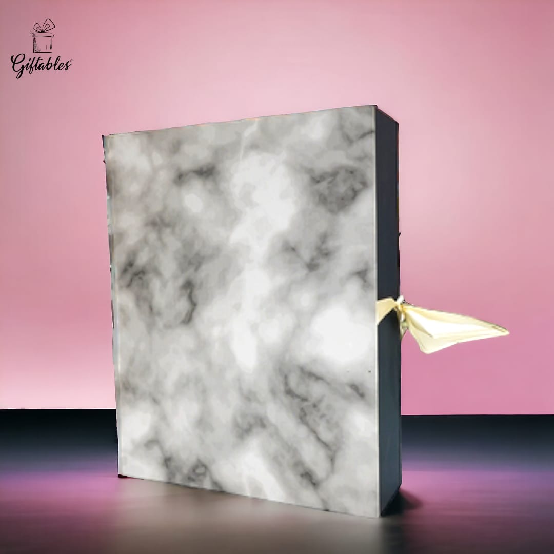 white marble box