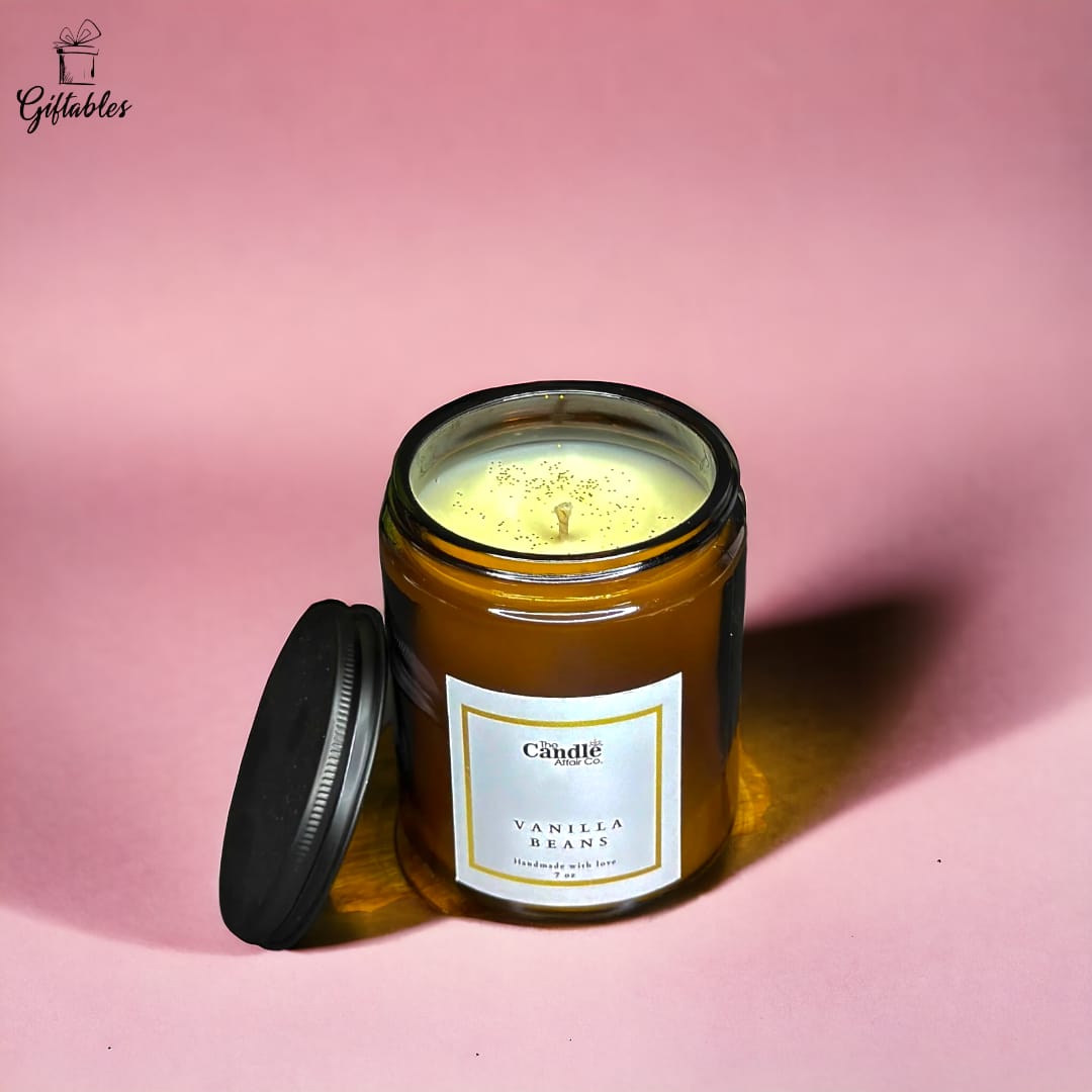 The Candle Affair Vanilla Beans - Amber Jar Single wick