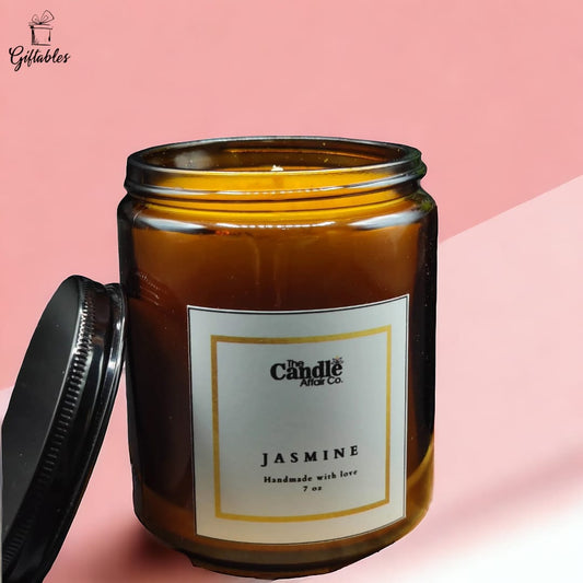 The Candle Affair Jasmine  - Amber Jar Single wick