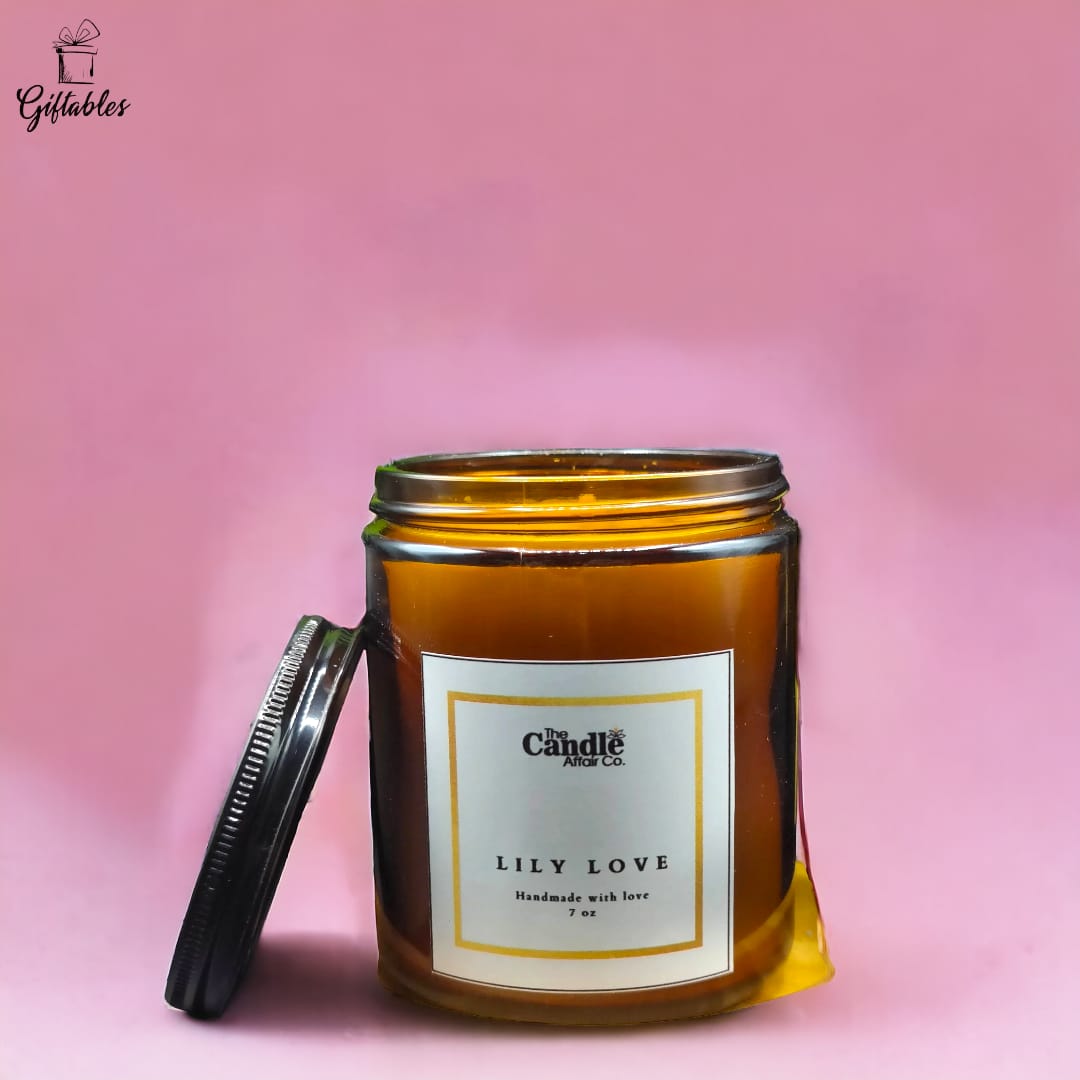 The Candle Affair Lily Love - Amber Jar Single Wick