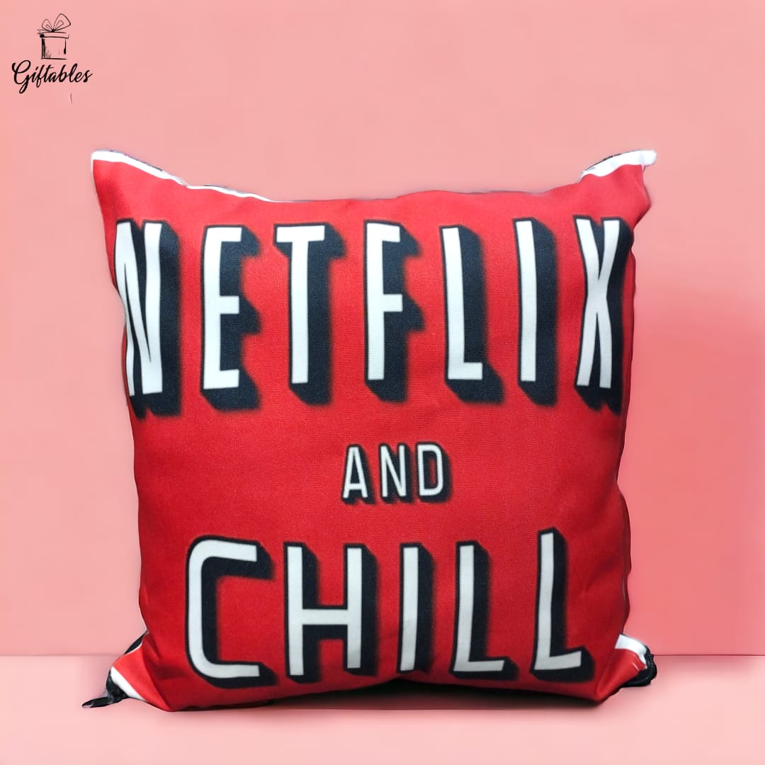 Customized Netflix and Chill Cushion