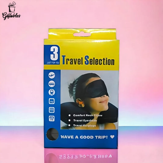 Travel selection 3 IN 1 TRIP TRAVEL KIT- Neck Pillow & Eye Shade