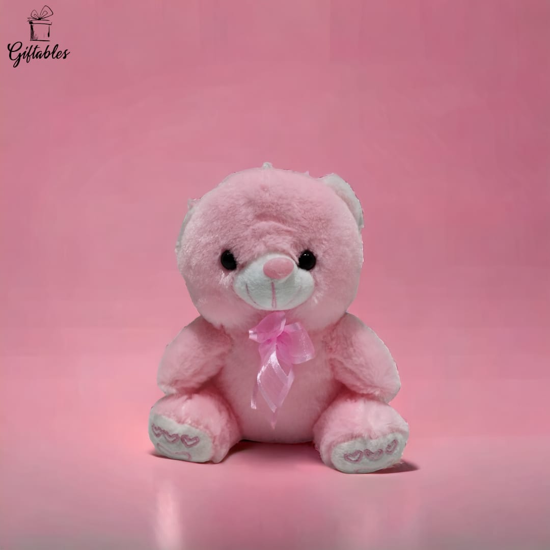 Teddy Bear Pink & White