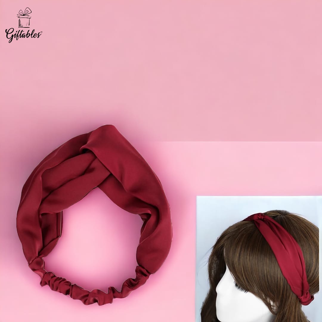 Silky Red Cross Hair Band